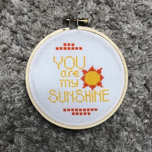 Handmade You are my sunshine cross stitch - Picture 1 of 4